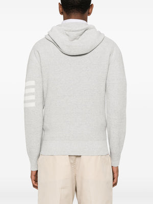 THOM BROWNE - Men W/4 Bar Stripes Intarsia Hoodie