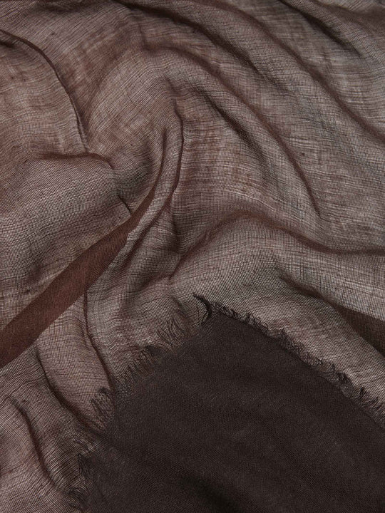 Close up of Brown scarves, showing texture of the fabric