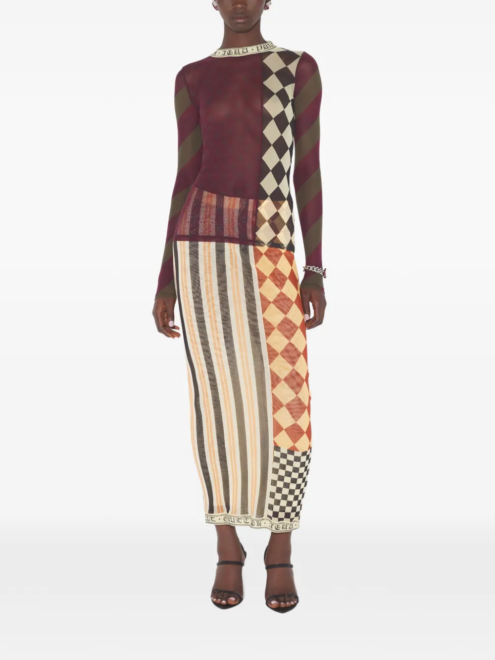 Red top,full body view