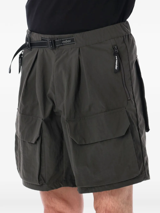 Close up of grey pants, showing the detial of the belt on waist