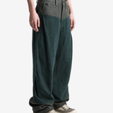 Green jeans, front view