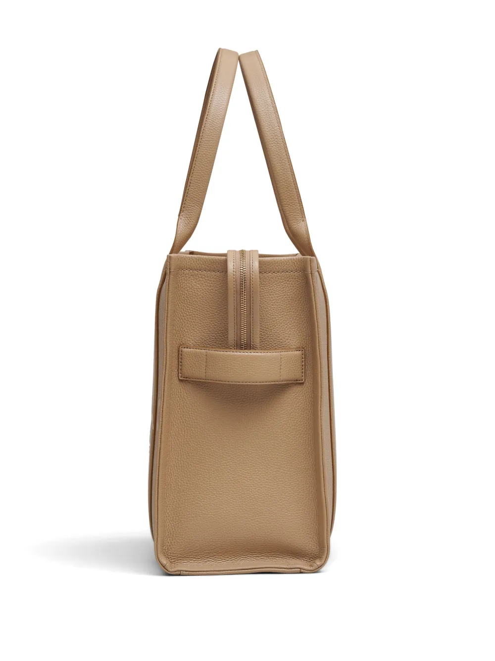 Tan bags, side view