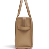 Tan bags, side view