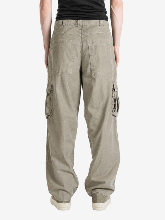 Tan pants, full body view