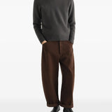 Grey knitwear, full body view