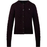 Burgundy knitwear, front view