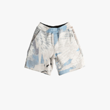 Blue shorts, front view