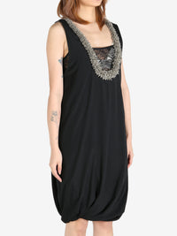 DRIES VAN NOTEN - Women Sleeveless Draped Beaded Neck Dress