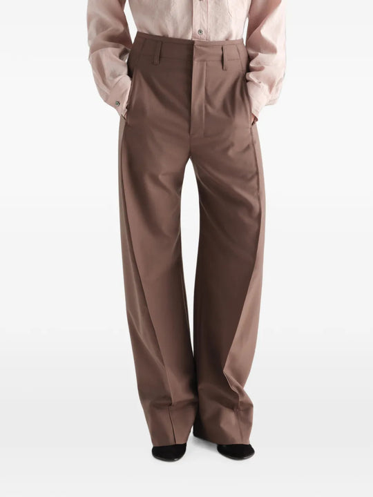 Brown pants, full body view