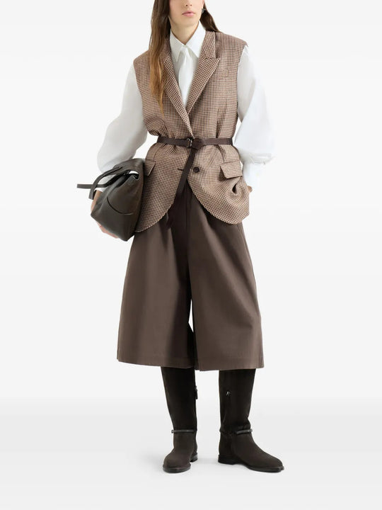 Brown pants, full body view