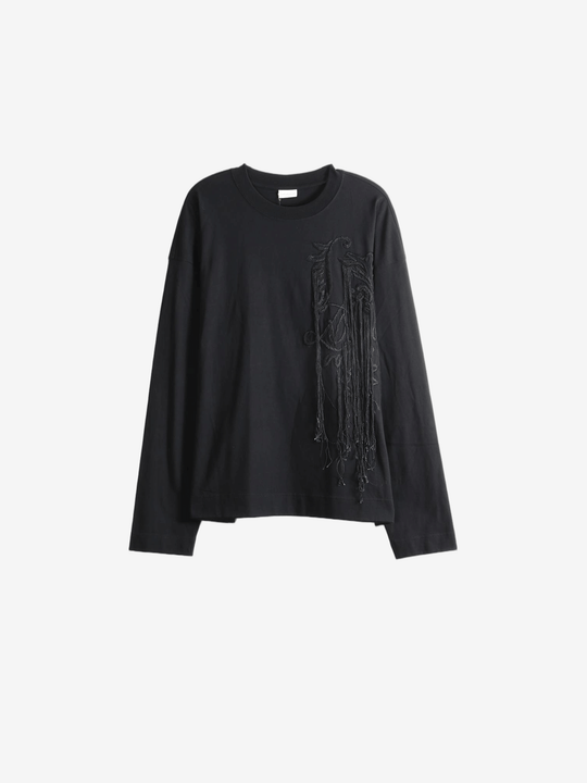 Black t-shirt, front view