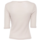 Beige t-shirt, back view