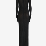 Black dress, full body view