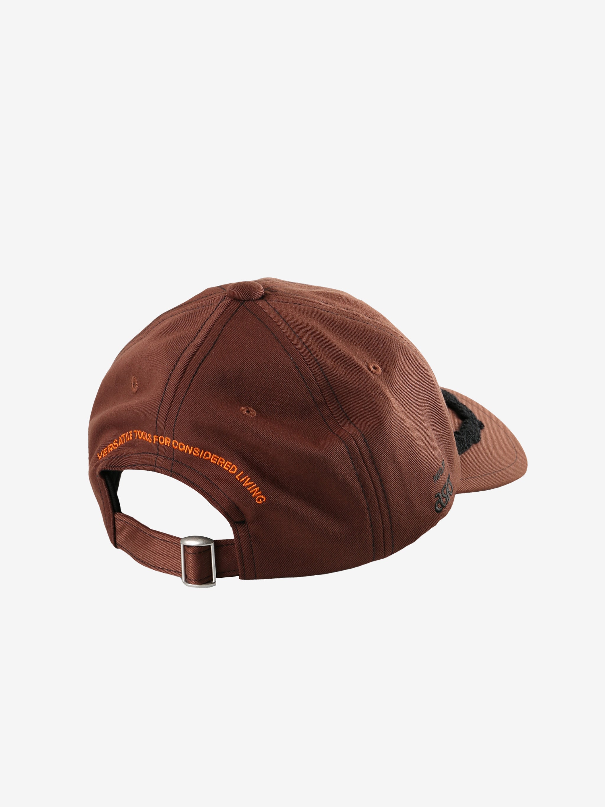 Brown cap, back view