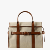 Tan bag, front view
