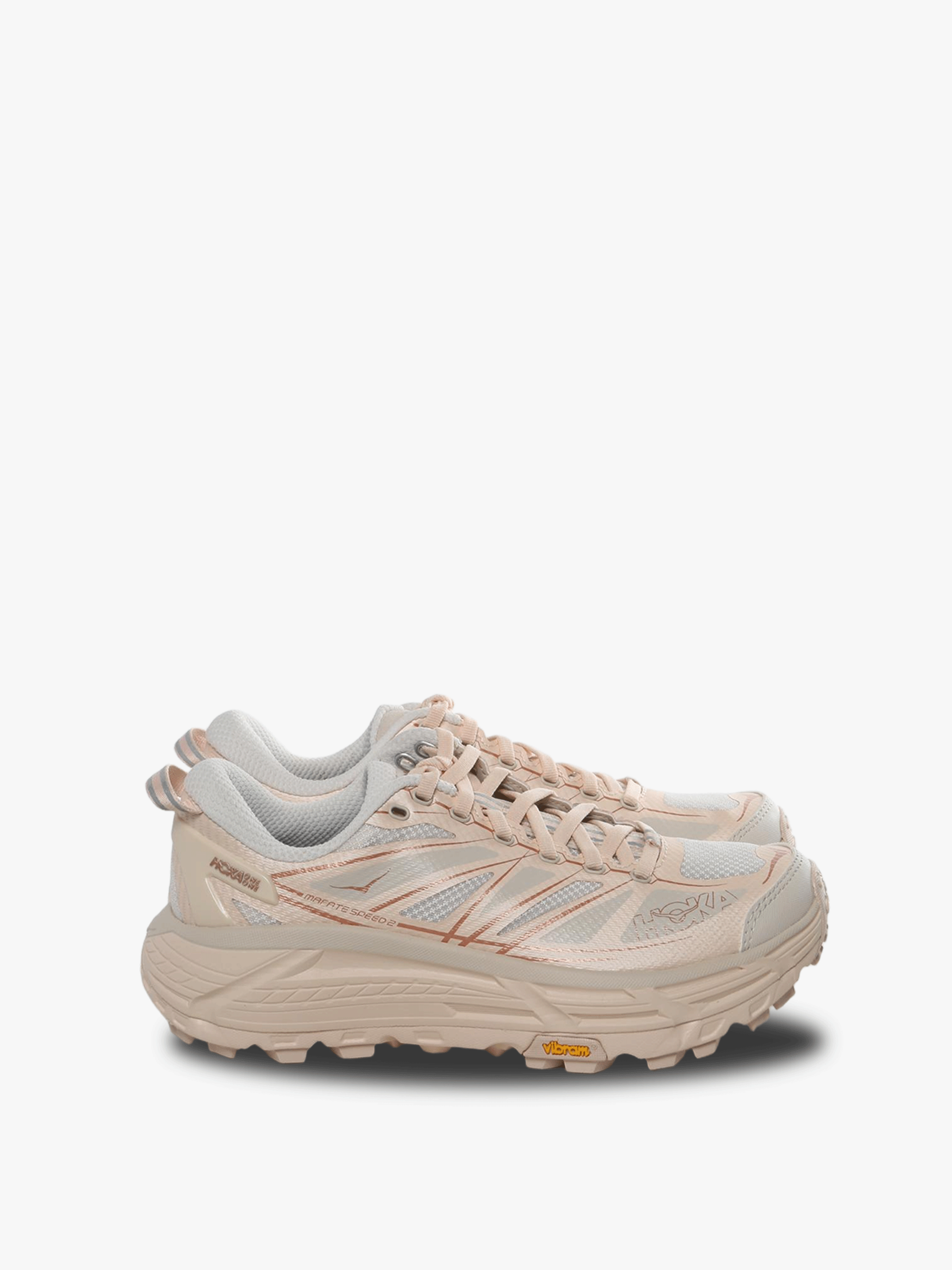 Pink sneakers, front view