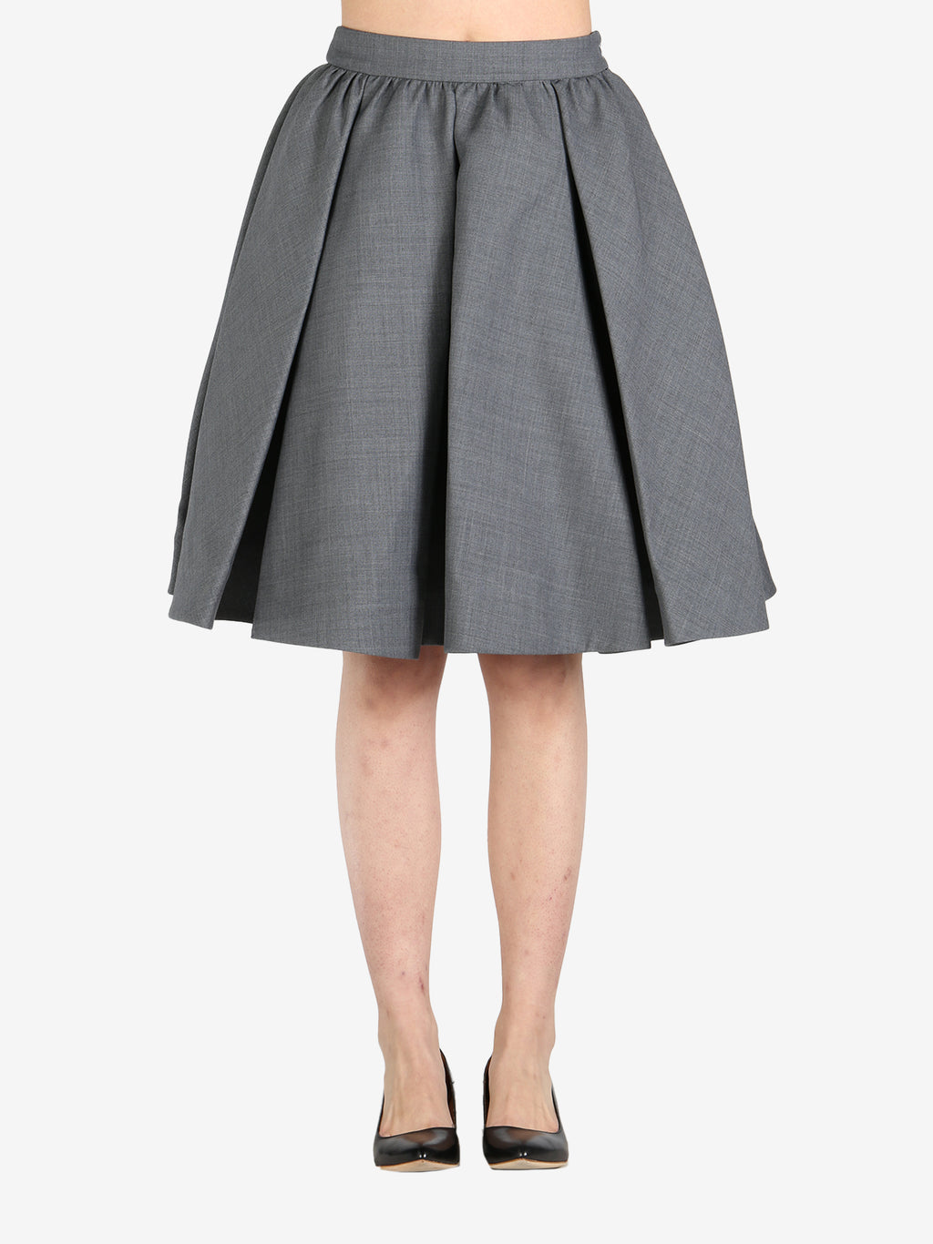 SHUSHU/TONG - Women Silhouette Pleated Skirt