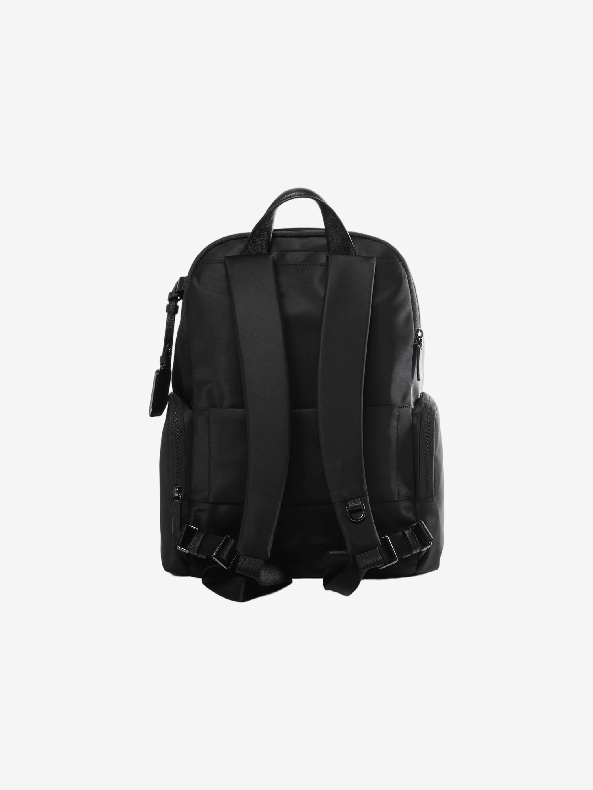 Black bags, back view