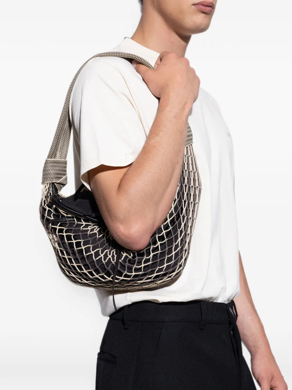 Tan bag, front view