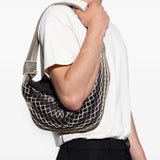 Tan bag, front view