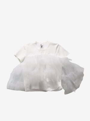 COMME DES GARCONS NOIR - Women Layered Nylon Tulle Skirt T-Shirt