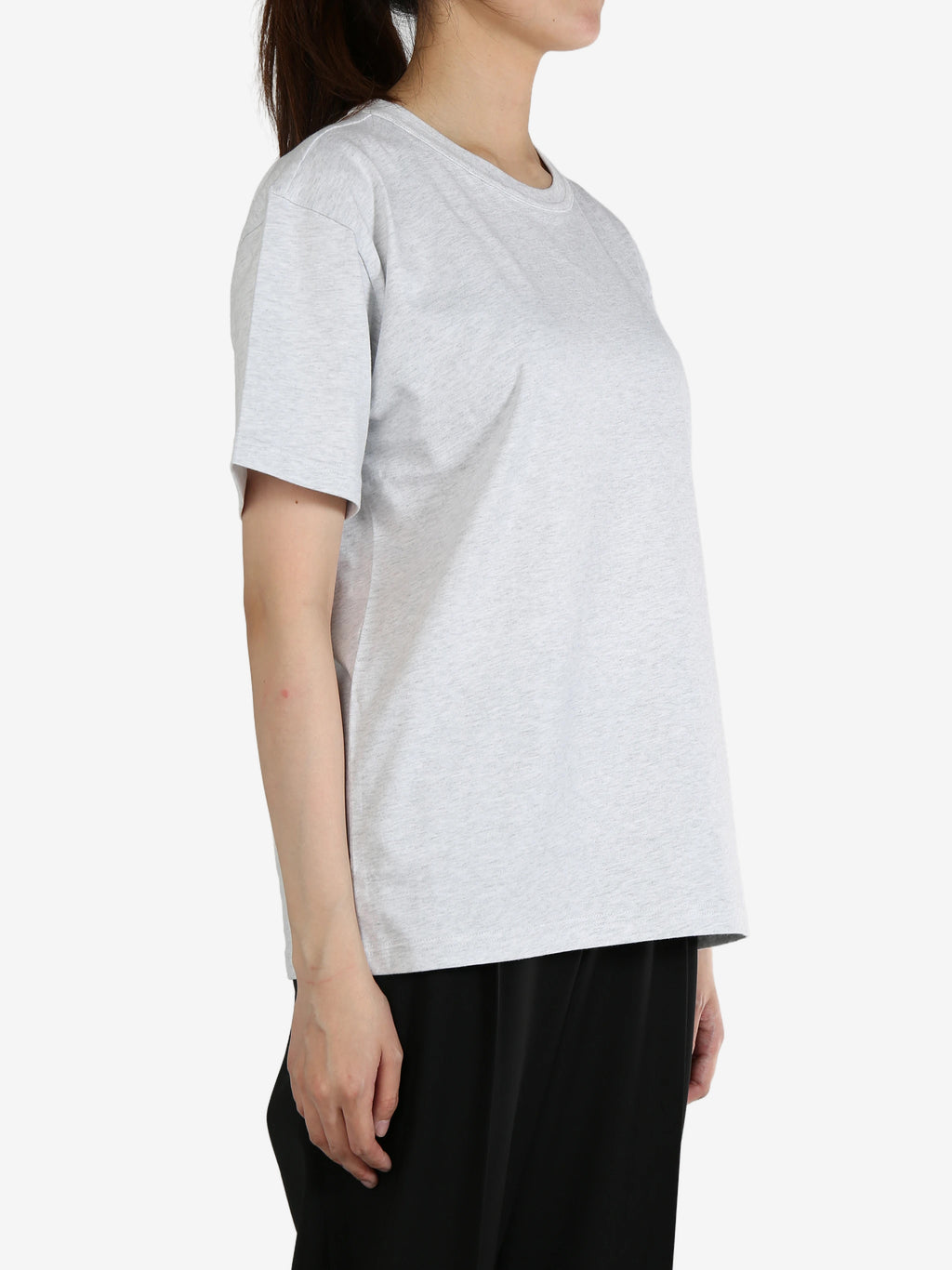 T BY ALEXANDER WANG - Women Essential SS Tee W/ Puff Logo & Bound Neck