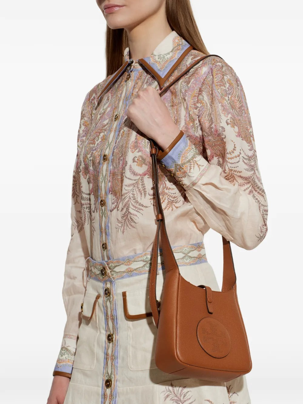 Tan bag, side view