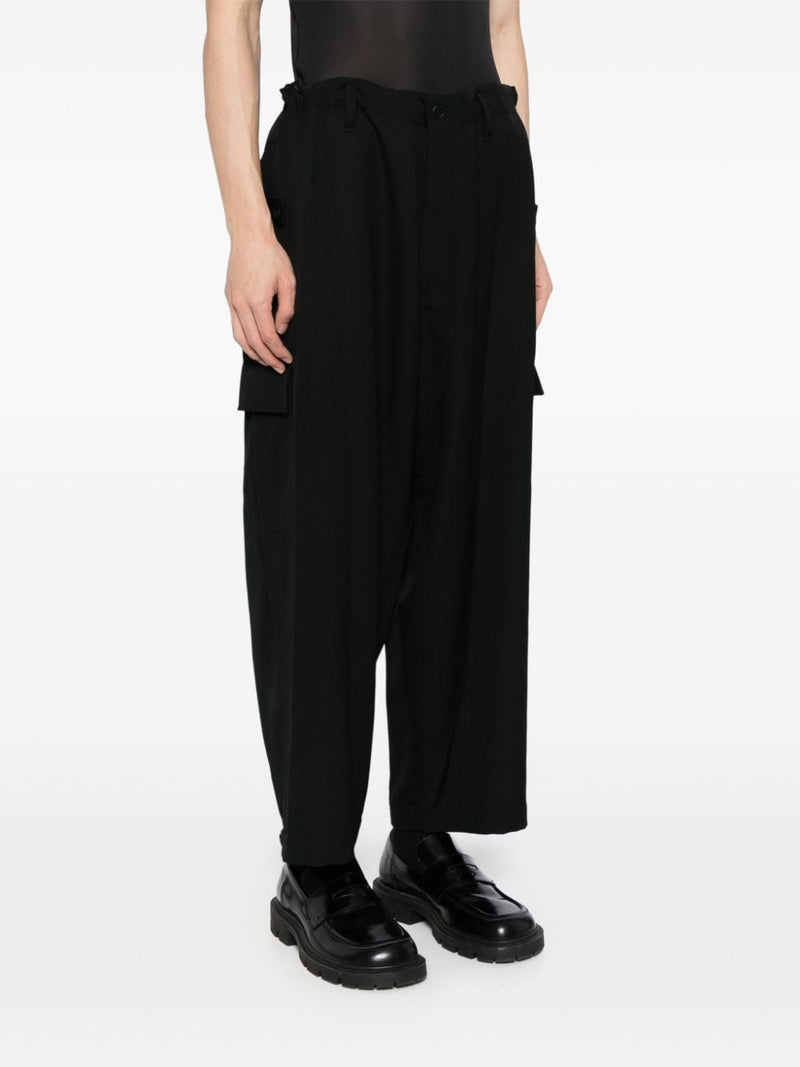 YOHJI YAMAMOTO POUR HOMME - Men Wool Gabardine Tab Wide Pant