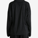 Black shirt, full body view