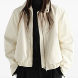 Tan jacket, front view