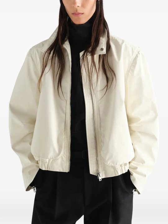 Tan jacket, front view