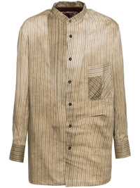 ZIGGY CHEN - Men Classic Stripe Pleated Shirt