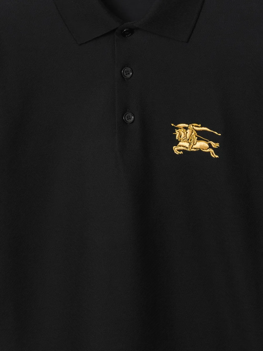 Close up of black t-shirt, showing texture of the cotton fabric
