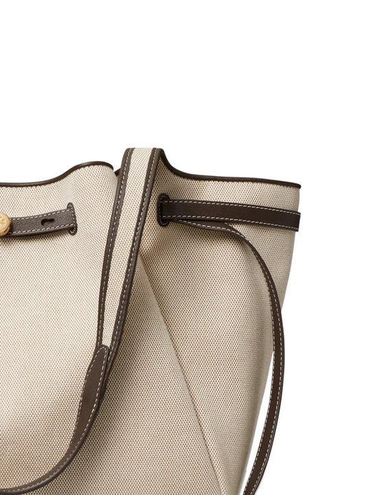 Tan bag, front view