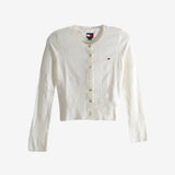 White knitwear, front view