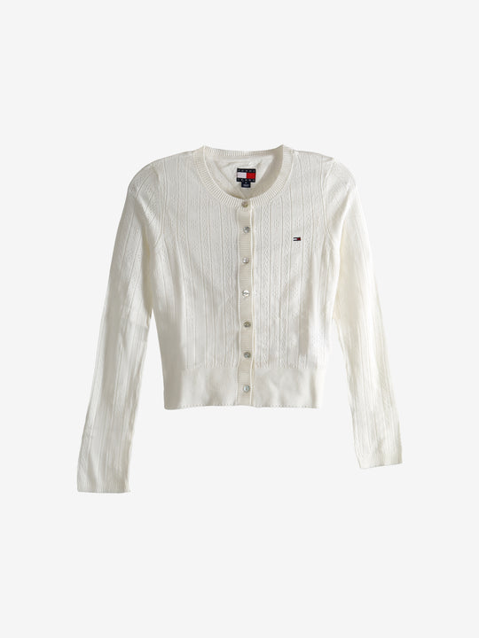 White knitwear, front view