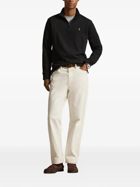Black knitwear, full body view
