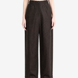 Brown pants, full body view