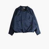 Navy jacket, front view