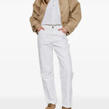 Tan shoes, full body view