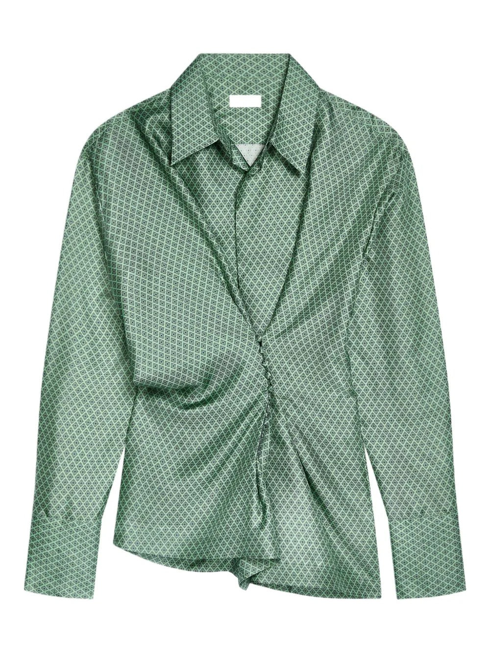 Green shirt, front view