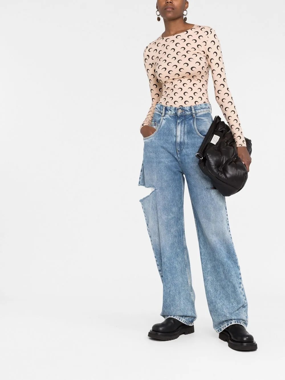 Tan tops, full body view