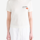 Tan t-shirt, full body view