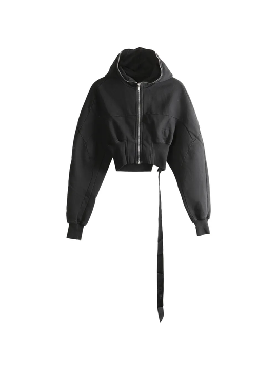 Black hoodie, front view