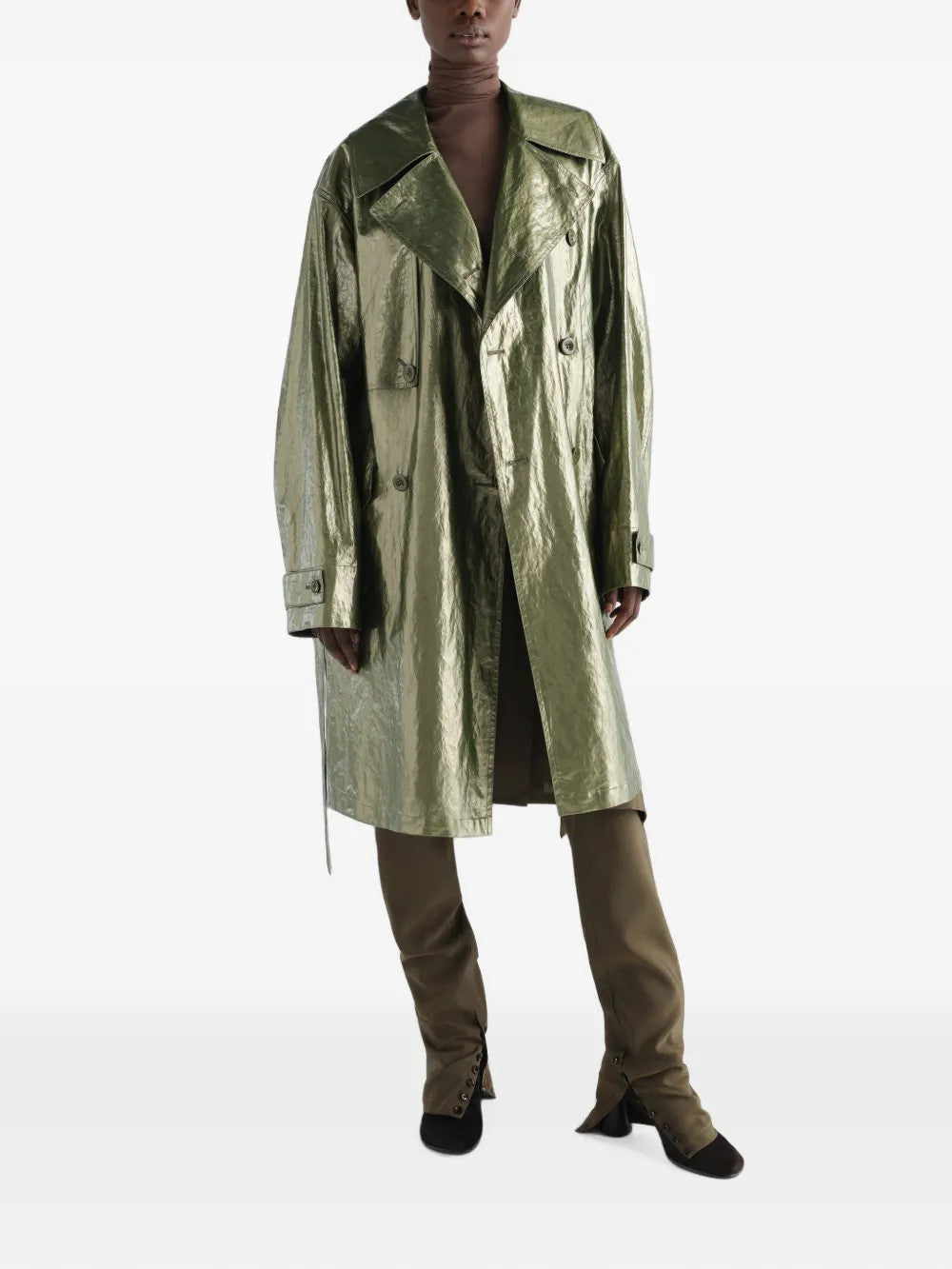 Green jacket, full body view