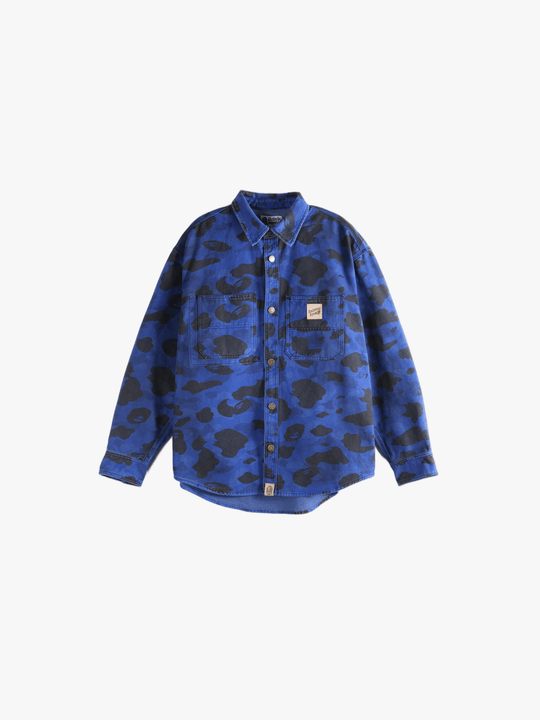 Navy shirt, front view