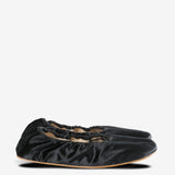 black flats, front view