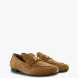 Tan shoes, front view