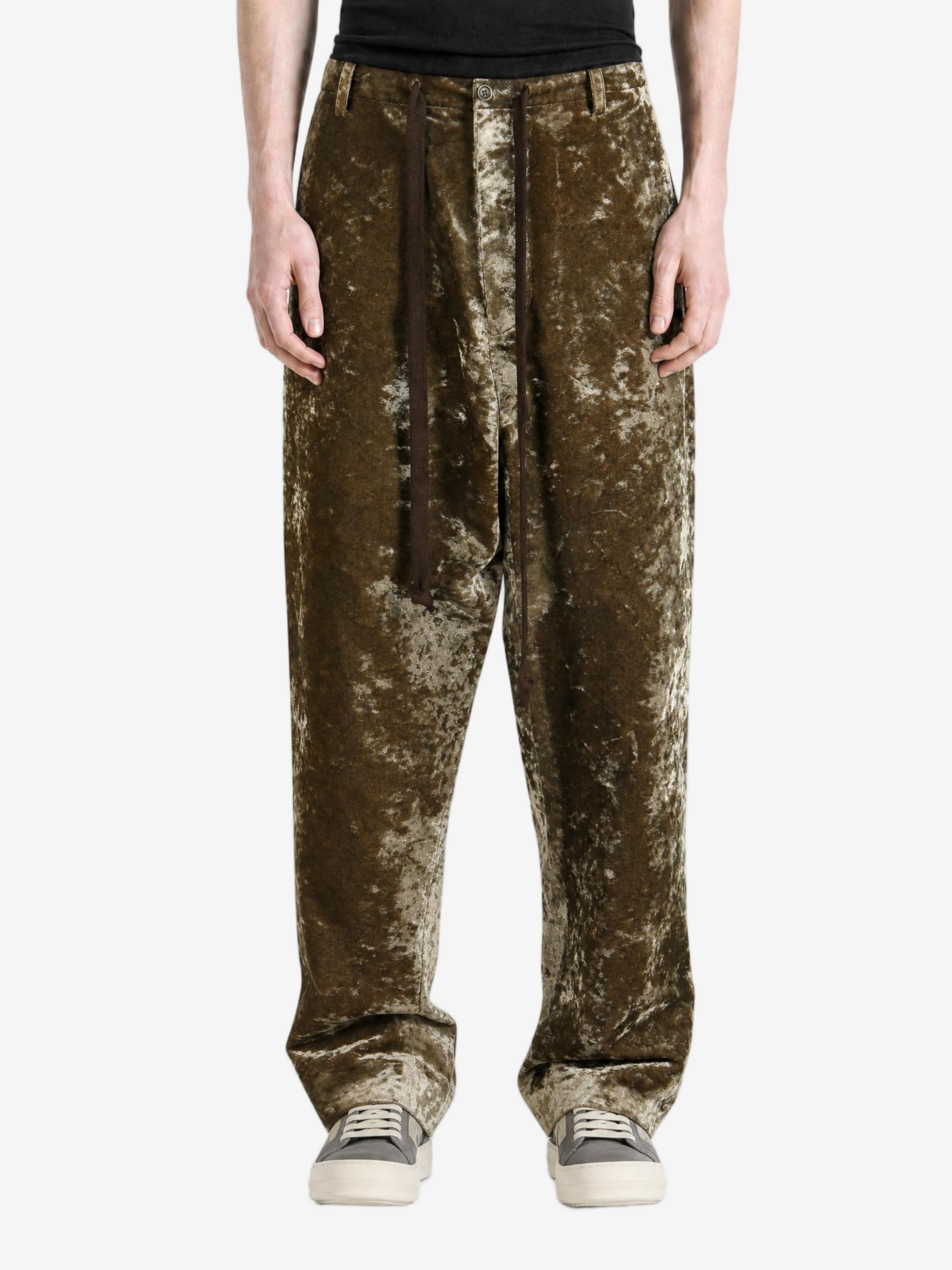 Brown pants, full body view