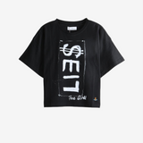 Black t-shirt, front view